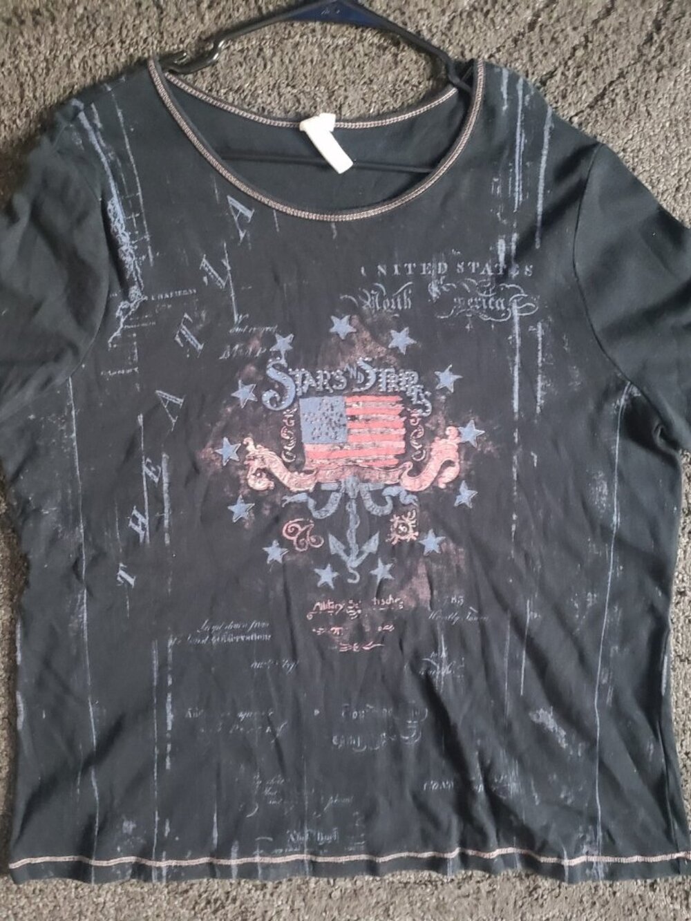 Y2K Susan Lawrence Women's Stars & Stripes Shirt 2X
